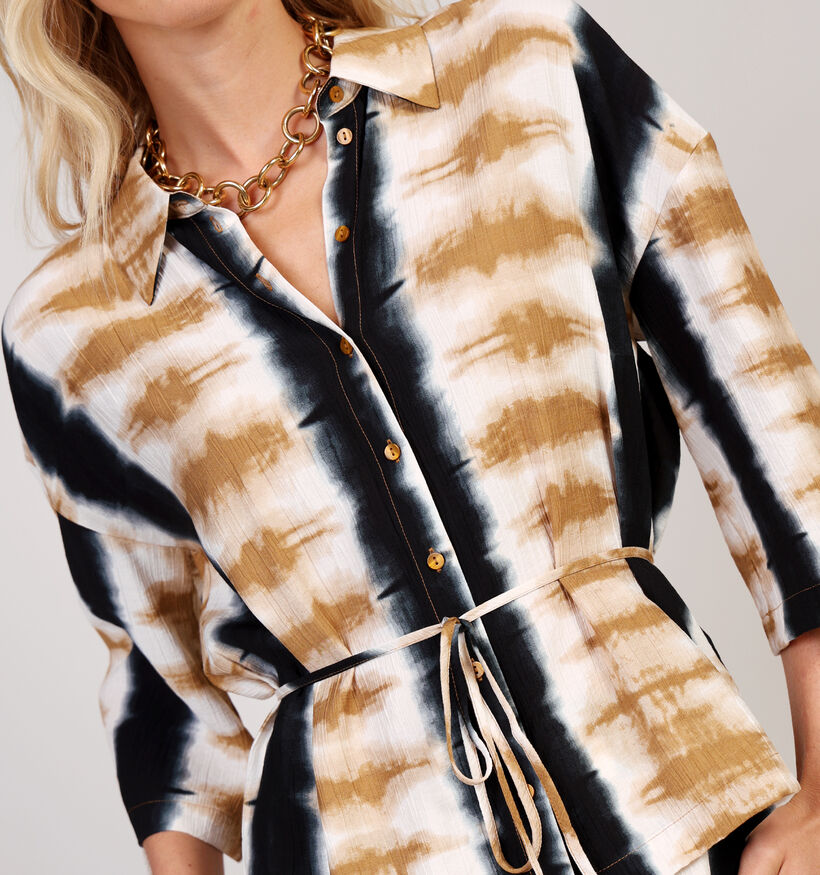 Vila Wrinkle 3/4 Blouse en Jaune/Noir pour femmes (361350)