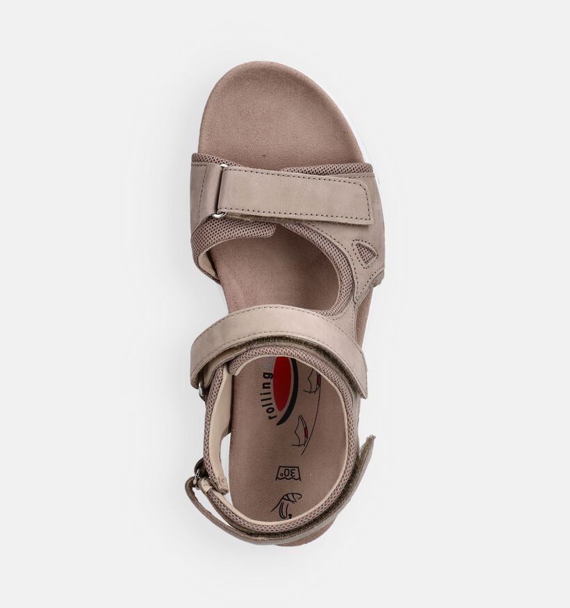 Gabor Rollingsoft Taupe Sandalen voor dames (368393) - geschikt voor steunzolen