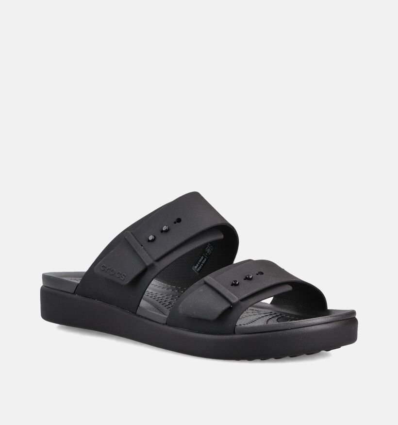 Crocs Brooklyn Buckle Low Claquettes en Noir pour femmes (369974)