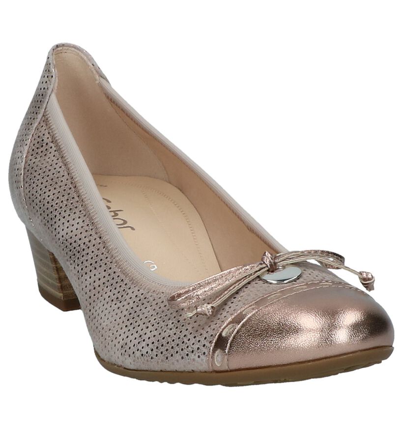 Rose Gold Pumps Gabor Soft Move in leer (216712)