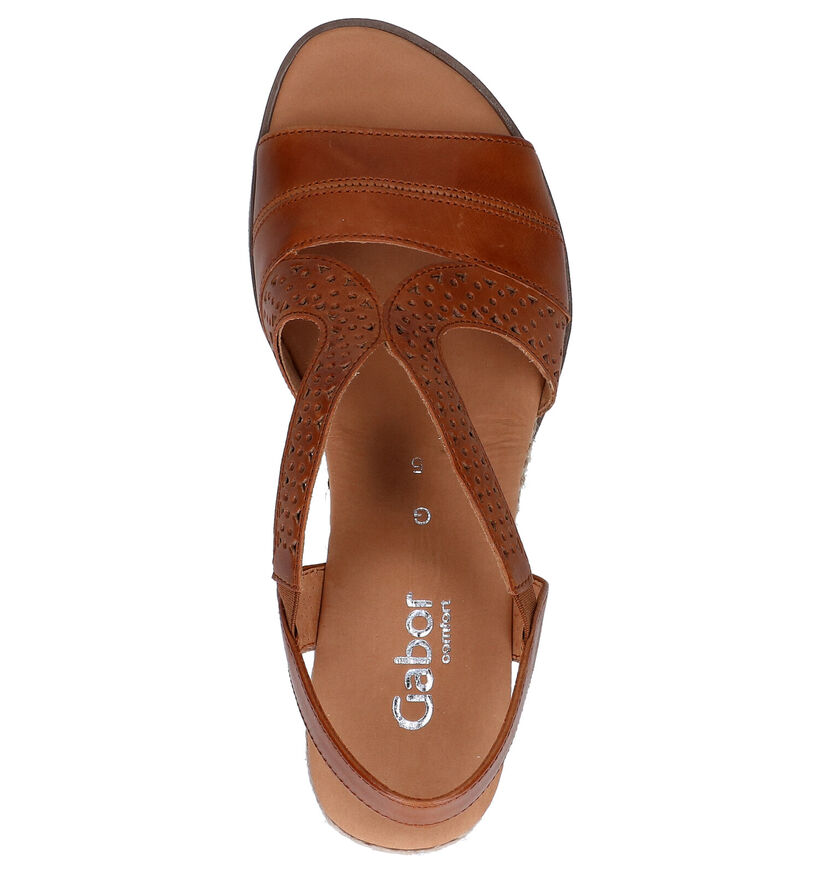 Gabor Cognac Sandalen in leer (271730)