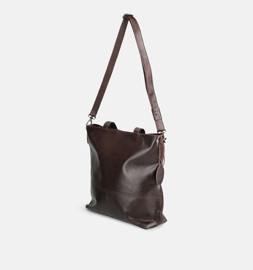 Saccoo Compras Sac &agrave; bandouli&egrave;re en Brun fonc&eacute; pour femmes (381767)