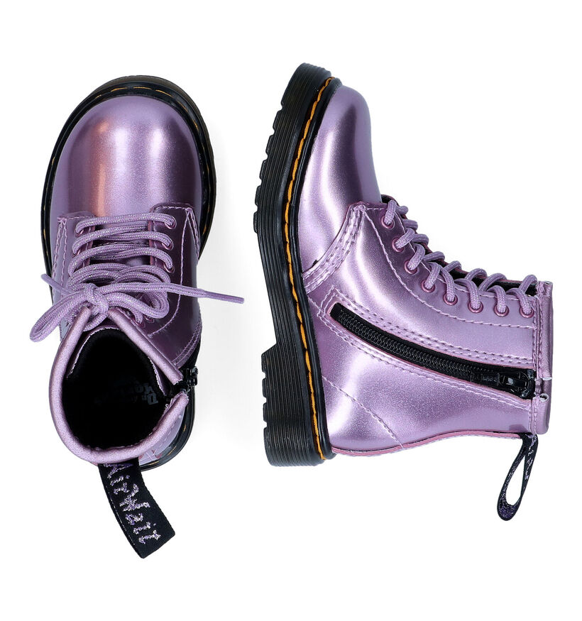Dr. Martens Cosmic Glitter Rode Boots in kunstleer (294392)