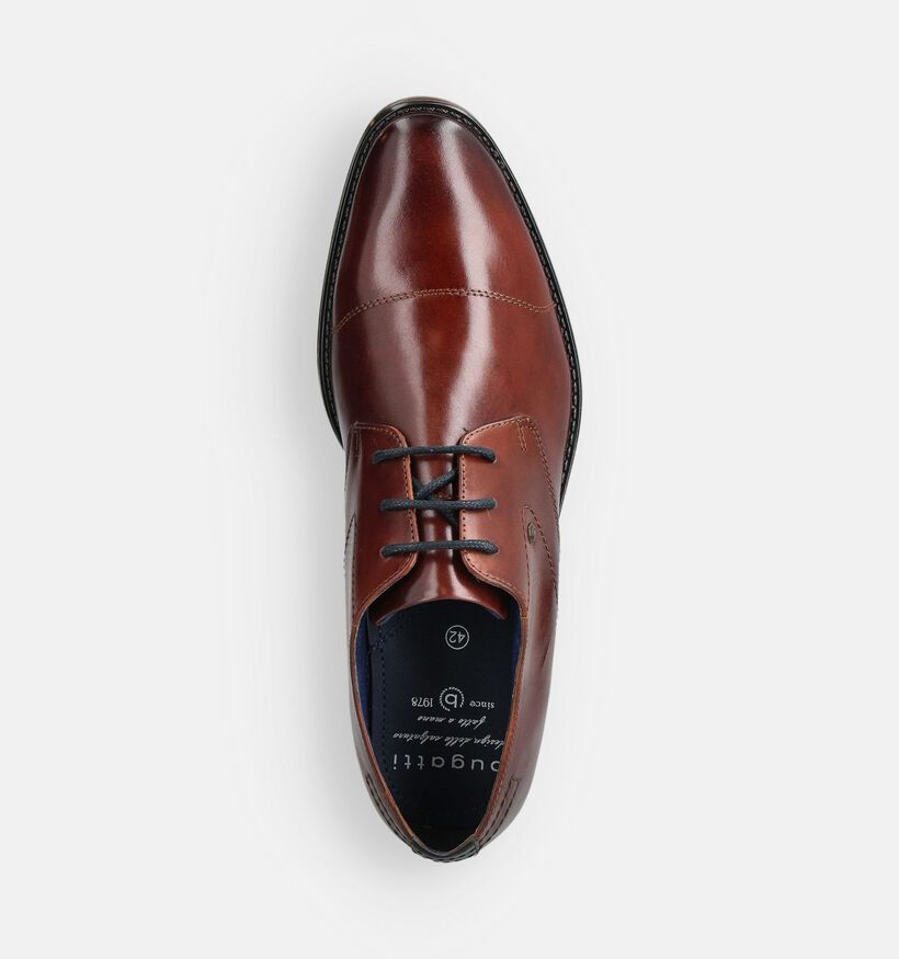 Bugatti Rinaldo Chaussures classiques en Cognac pour hommes (359773)