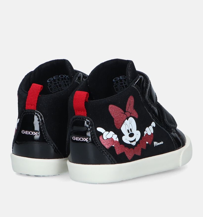Geox Kilwi Chaussures avec velcro Minnie Mouse en Noir pour filles (330110) - pour semelles orthopédiques