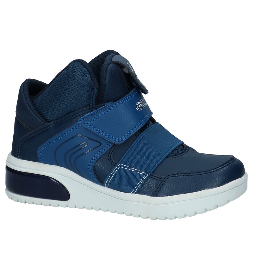 Geox Blauwe Hoge Sneakers met Lichtjes in kunstleer (223182)