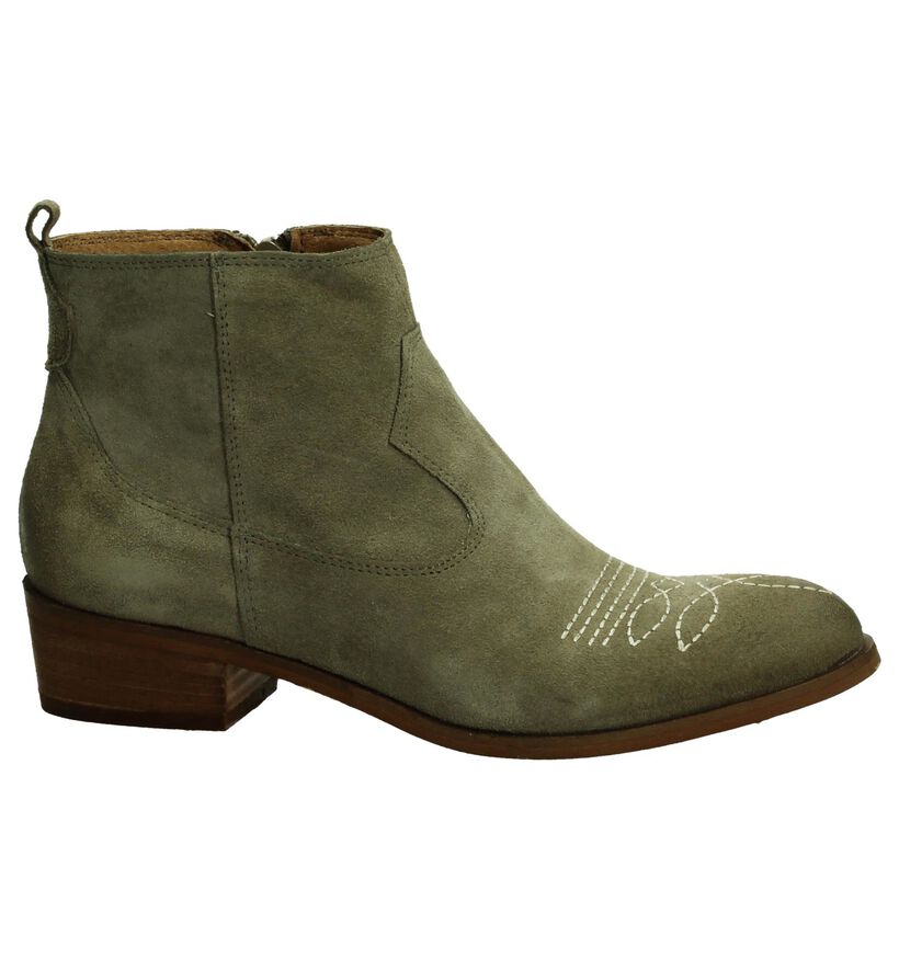 Duee Taupe Enkellaars Boho in nubuck (194470)