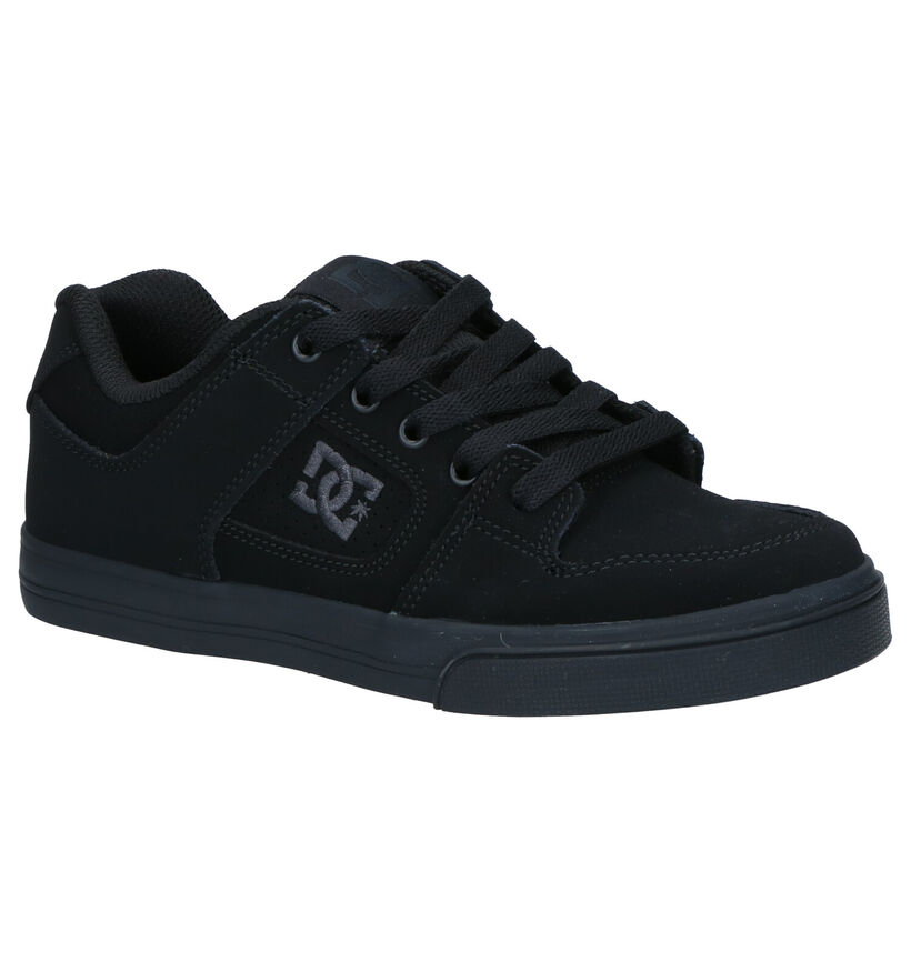 DC Shoes Pure Zwarte Skateschoenen in stof (263589)