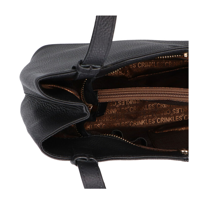 Crinkles Blauwe Schoudertas in leer (311196)