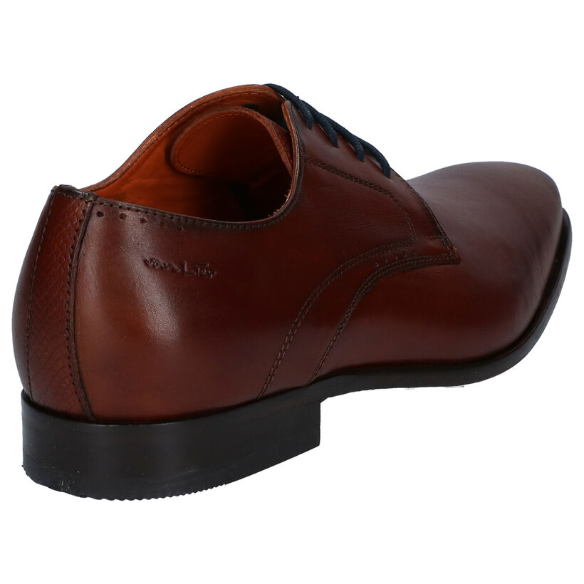 Van Lier Cognac Geklede Veterschoenen in leer (291345)