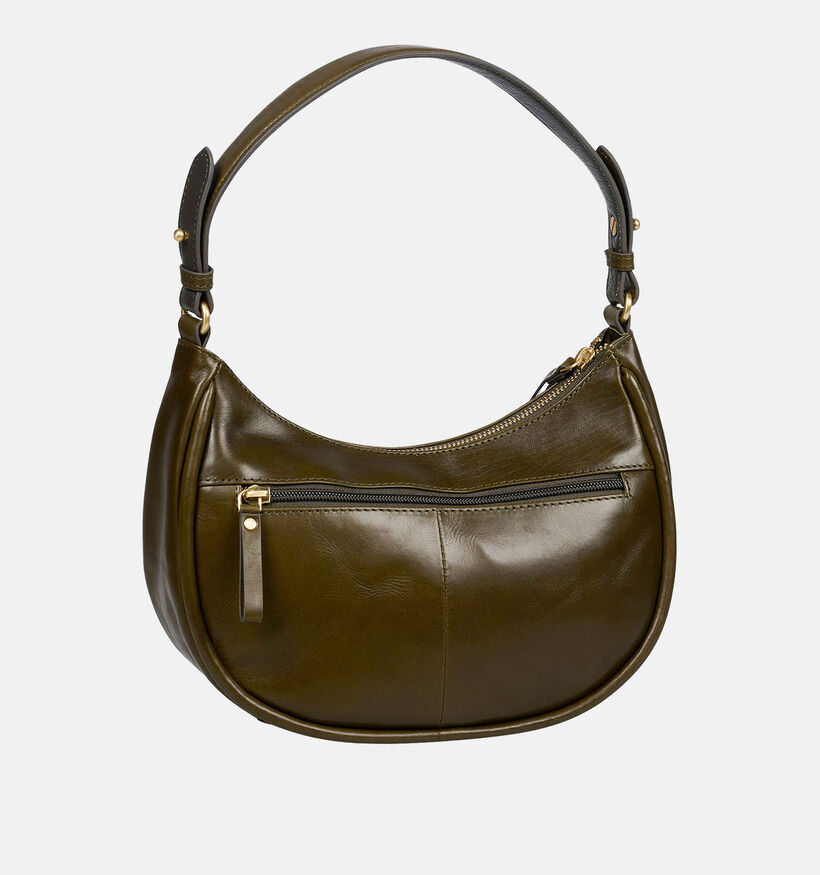 Burkely Vintage Veda Crescent Bag Olijfgroene Schoudertas voor dames (363090)