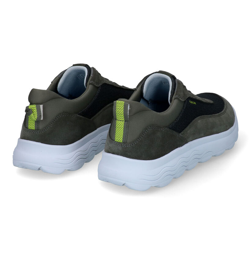 Geox Spherica Kaki Slip-on Sneakers voor heren (303536) - geschikt voor steunzolen