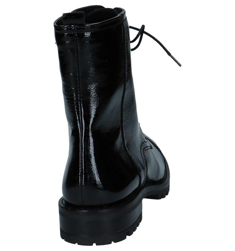 Hampton Bays Zwarte Boots met Rits/Veter in lakleer (223970)