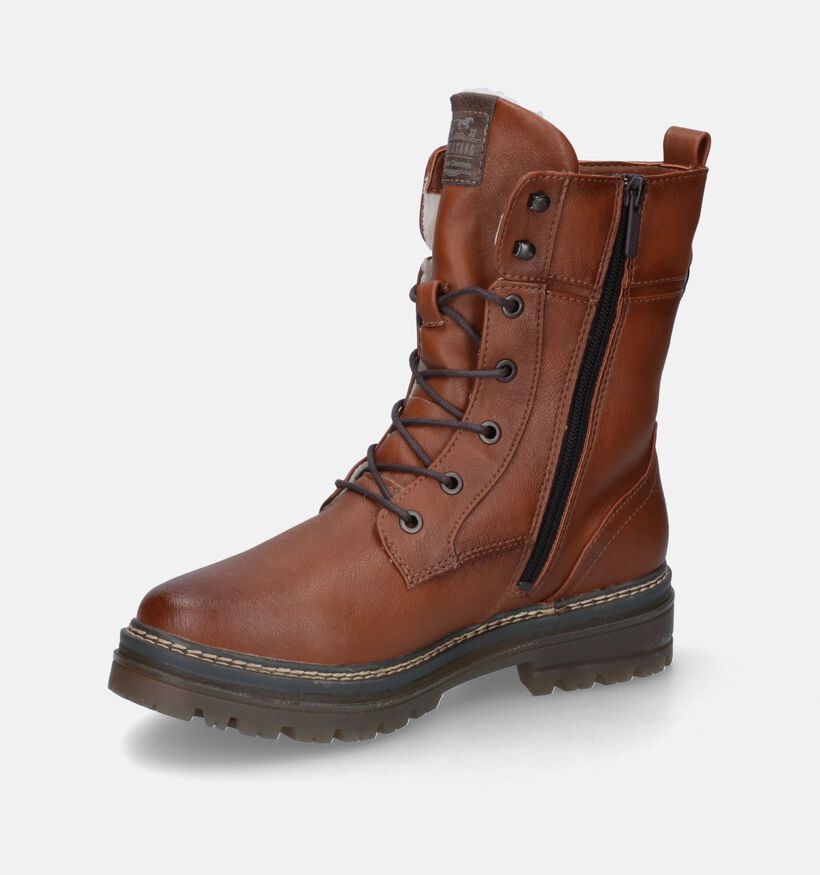 Mustang Boots à lacets en Cognac pour femmes (313790)