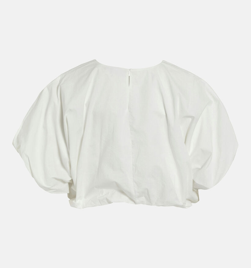 Vila Baluni O-Neck Volume Blouse en Blanc pour femmes (374267)