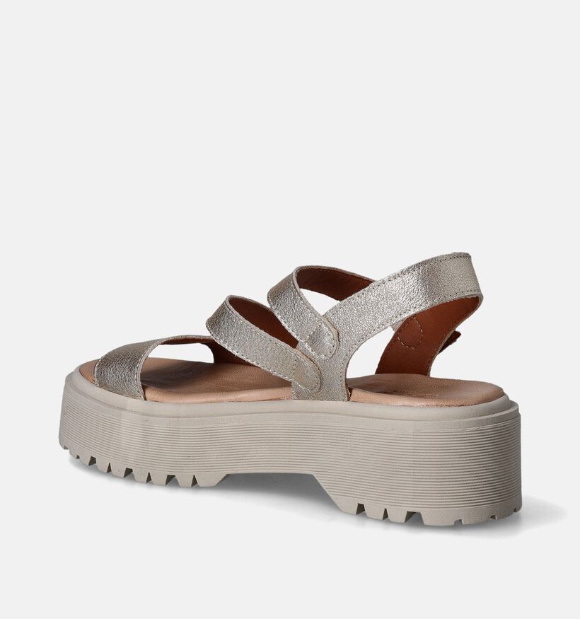 Sweet Lemon Nacere Gouden Sandalen met plateauzool voor dames (361381)