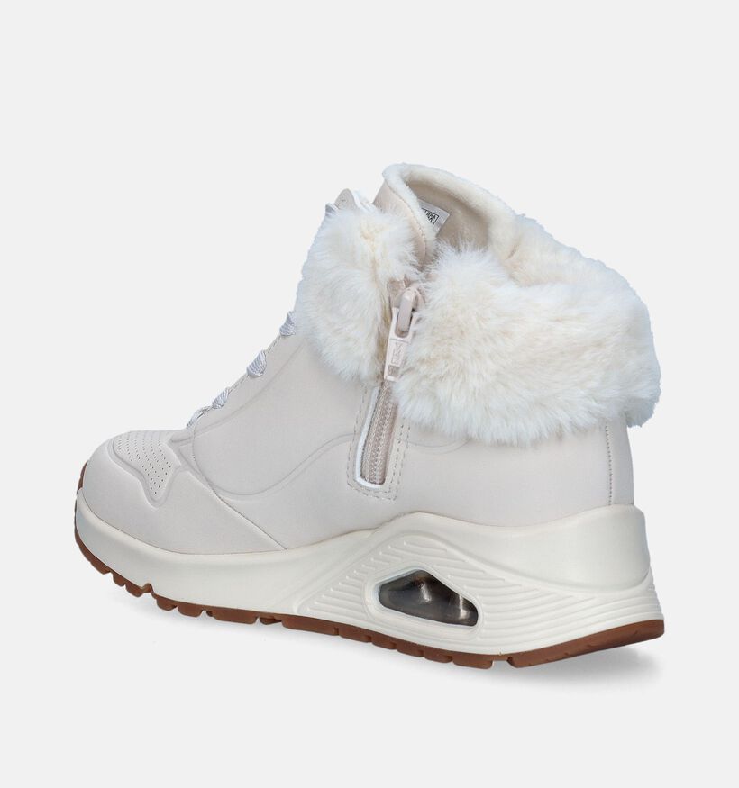 Skechers Uno Baskets en Écru pour filles (345253)