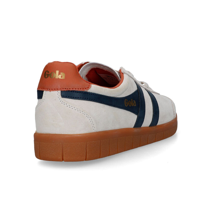 Gola Hurricane Suede Baskets en Bleu pour hommes (336320) - pour semelles orthopédiques