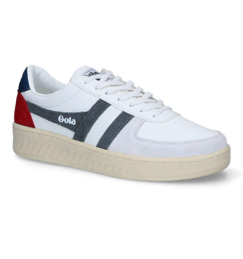 Gola Grandslam Trident Witte Veterschoenen voor heren (314225) - geschikt voor steunzolen