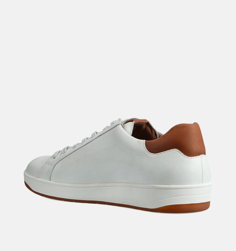 Mephisto Hasko Empire Witte/Cognac Veterschoenen voor heren (370187) - geschikt voor steunzolen