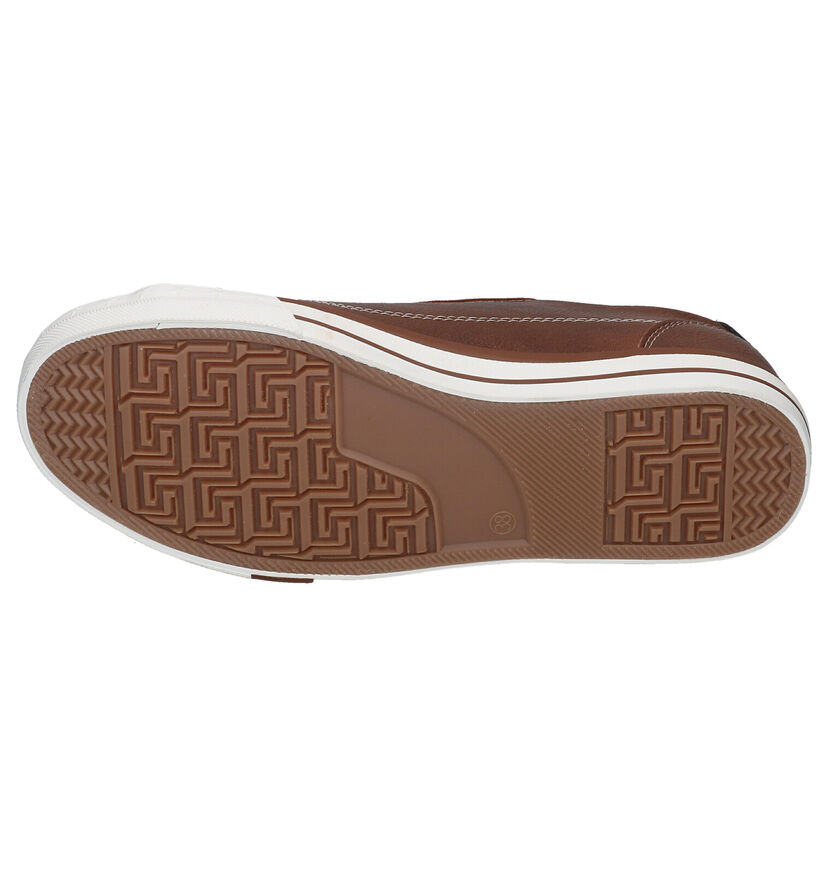 Mustang Baskets casual en Jaune ocre en simili cuir (313803)