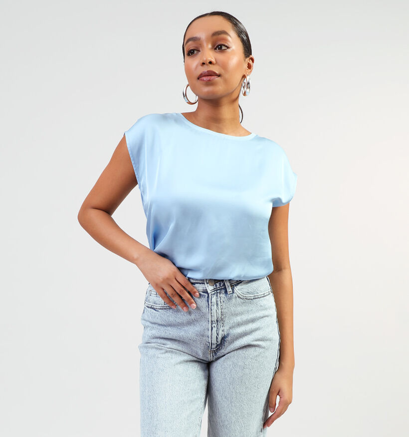comma Blauwe T-shirt voor dames (350032)