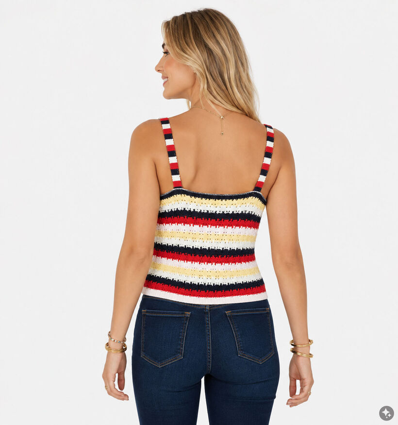 Pieces Gigi Rode/Multi Top voor dames (372375)