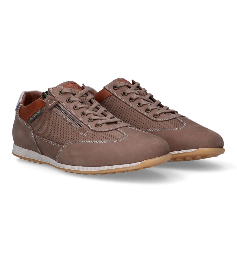 Mephisto Leon Nomad Beige Veterschoenen voor heren (323382) - geschikt voor steunzolen