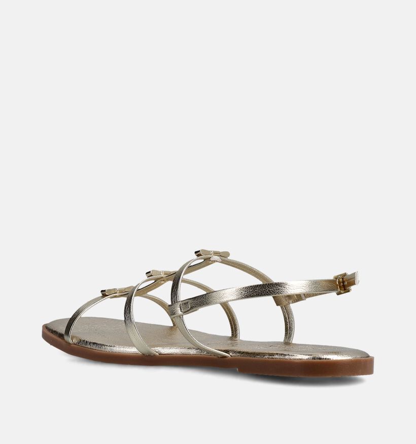 Laurent David Gouden Platte Sandalen voor dames (373557)