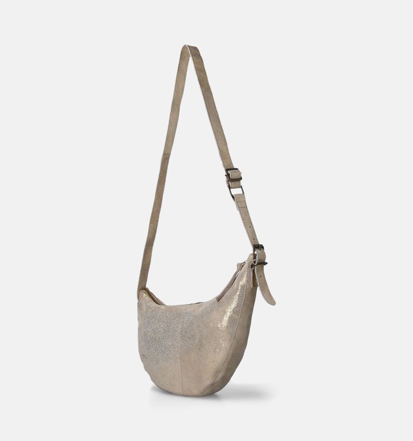 Pieces Tina Leather Gouden Crossbody tas voor dames (352479)