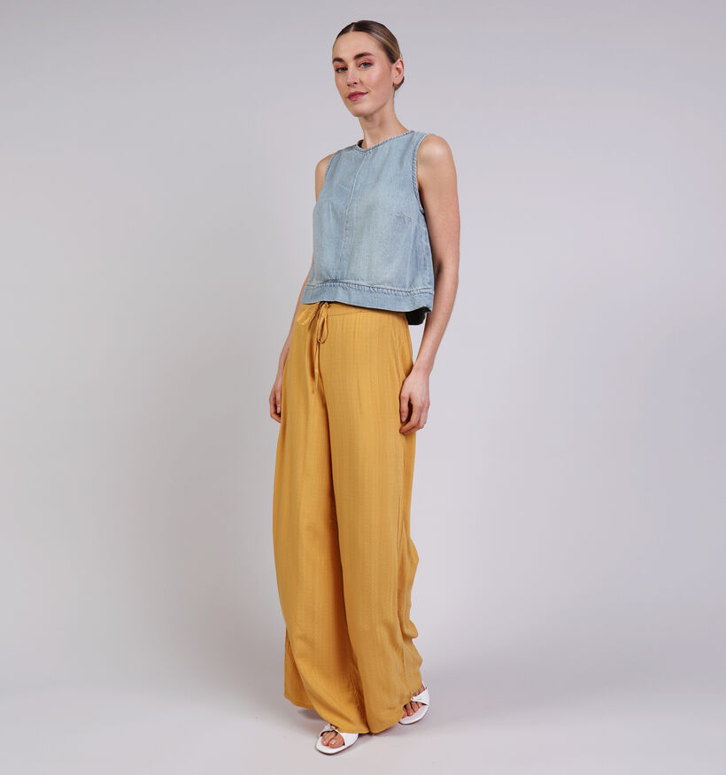 Vila O-Neck Denim Blauwe Top voor dames (374276)