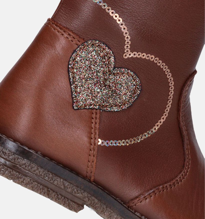 Little David Pepita Bottes en Cognac pour filles (349378) - pour semelles orthopédiques