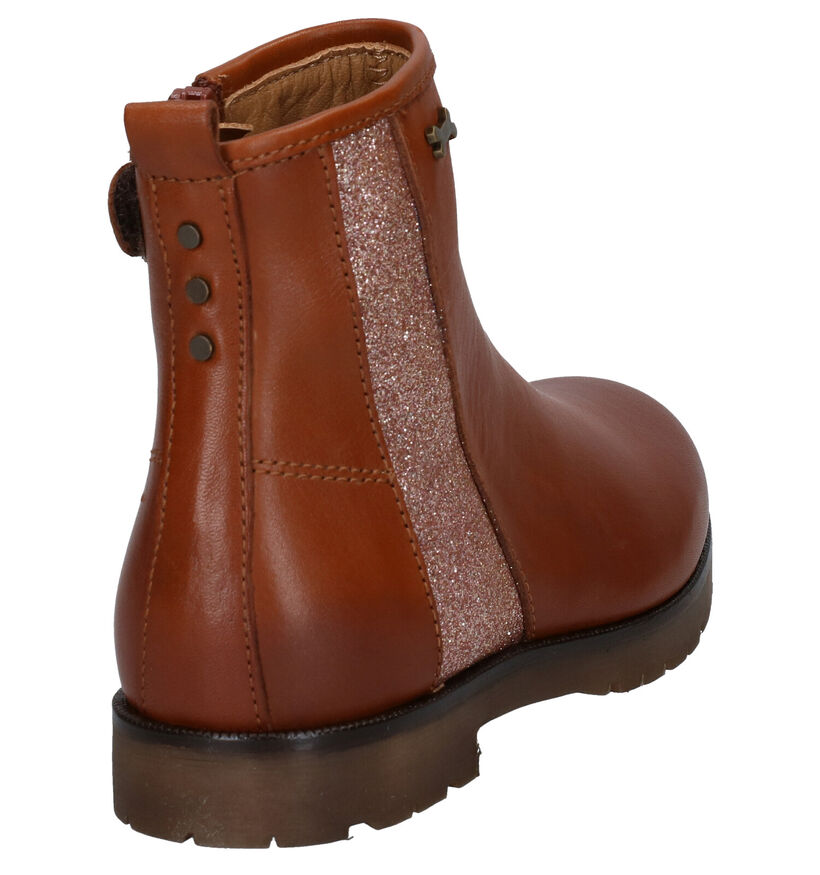 STONES and BONES Ilyas Bottes basses en Cognac en cuir (278917)