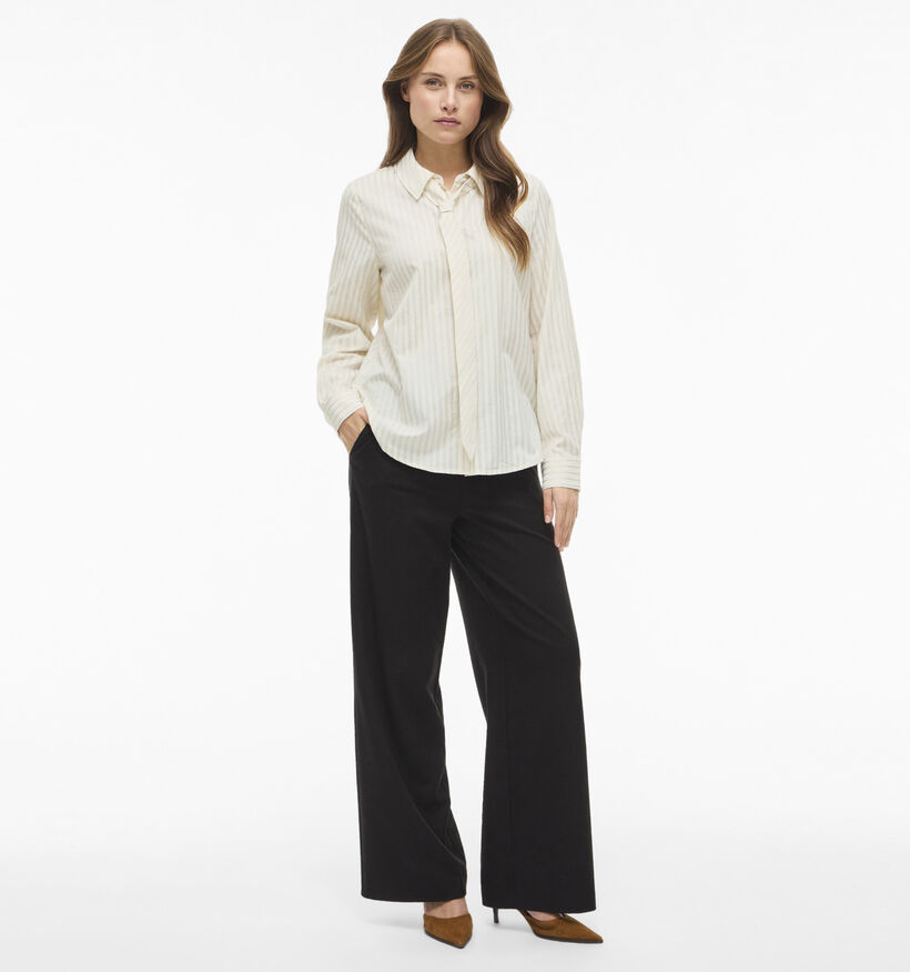 Vila Fija Tie Ecru Hemd met Das voor dames (366678)