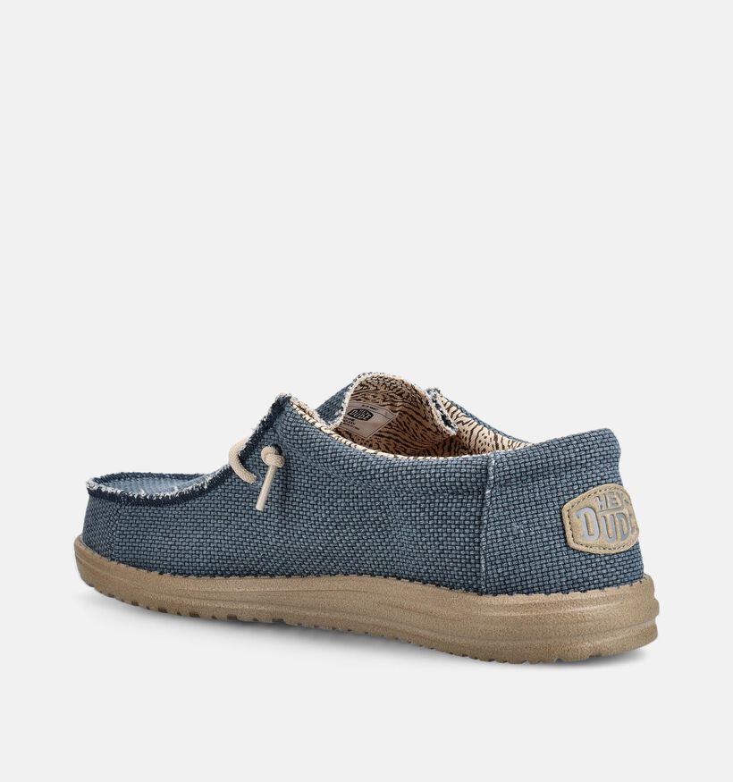 HEYDUDE Wally Braided Blauwe Instappers voor heren (370075) - geschikt voor steunzolen