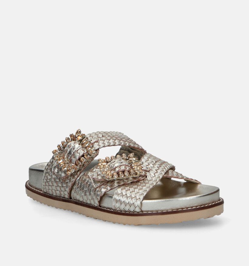 Inuovo Gouden Metallic Slippers voor dames (341524)