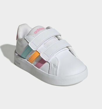 adidas Grand Court Low Sneakers ftwr white/ bliss pink/ Lucid Tangerine/core white/ Crystal Linen/ Aurora Coffee/ftwr white/ iridescent/ ftwr white