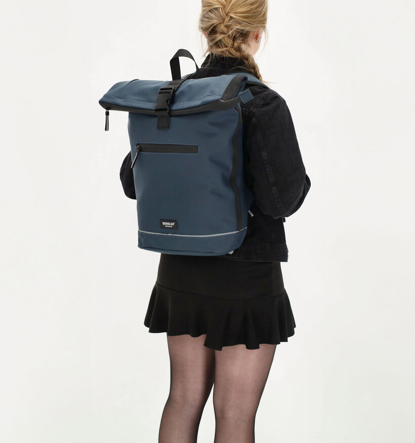 Beagles Blauwe Rugzak met laptopvak voor dames (359392)
