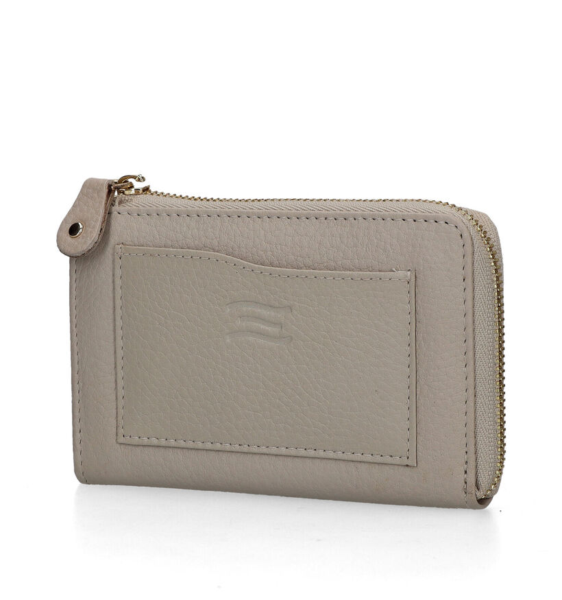 Crinkles porte-monnaie zippé en Beige pour femmes (330594)