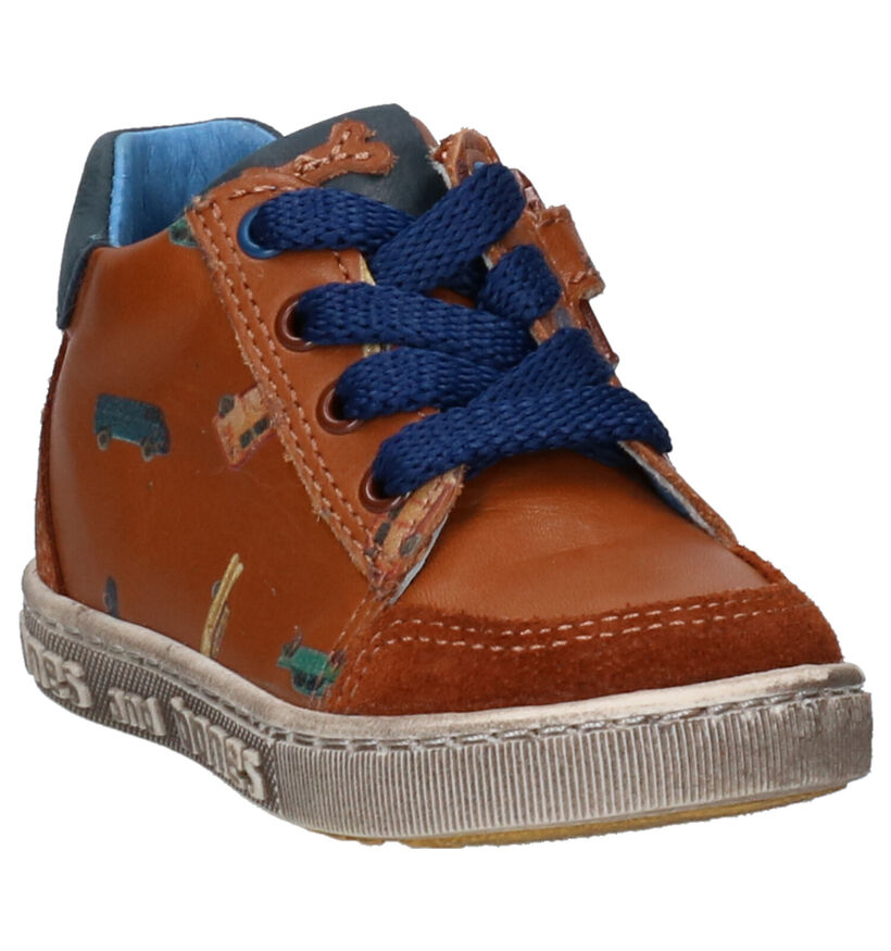 STONES and BONES COOP Groene Veterschoenen in leer (255455)
