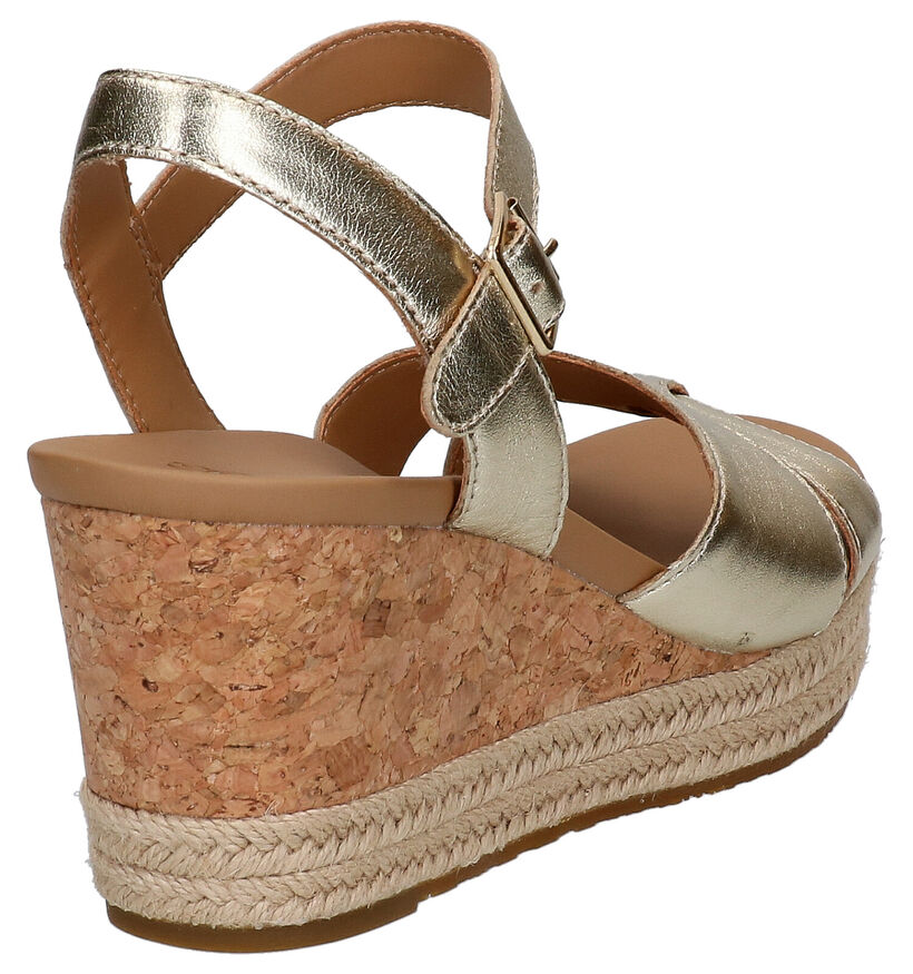 UGG Cloverdale Gouden sandalen in leer (266810)