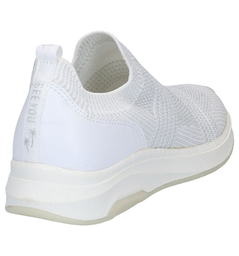 Dazzle Blauwe Slip-on sneakers in stof (274255)