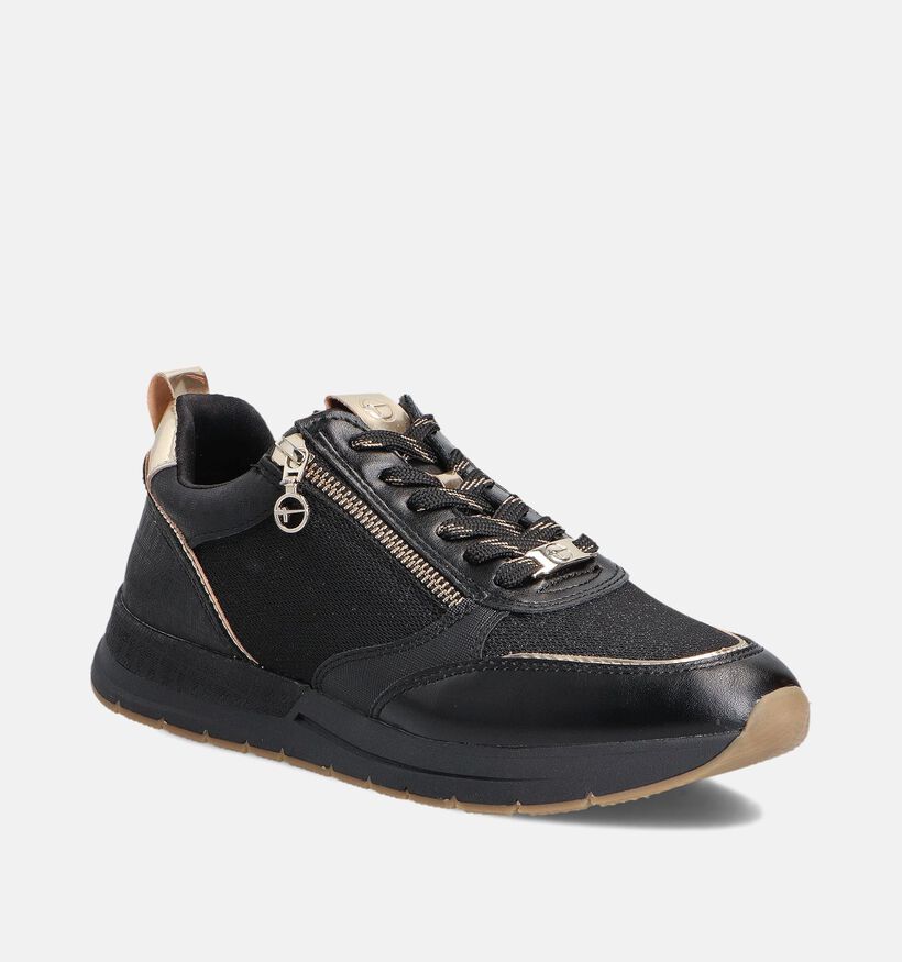 Tamaris Zwarte Sneakers met Rits voor dames (360669) - geschikt voor steunzolen