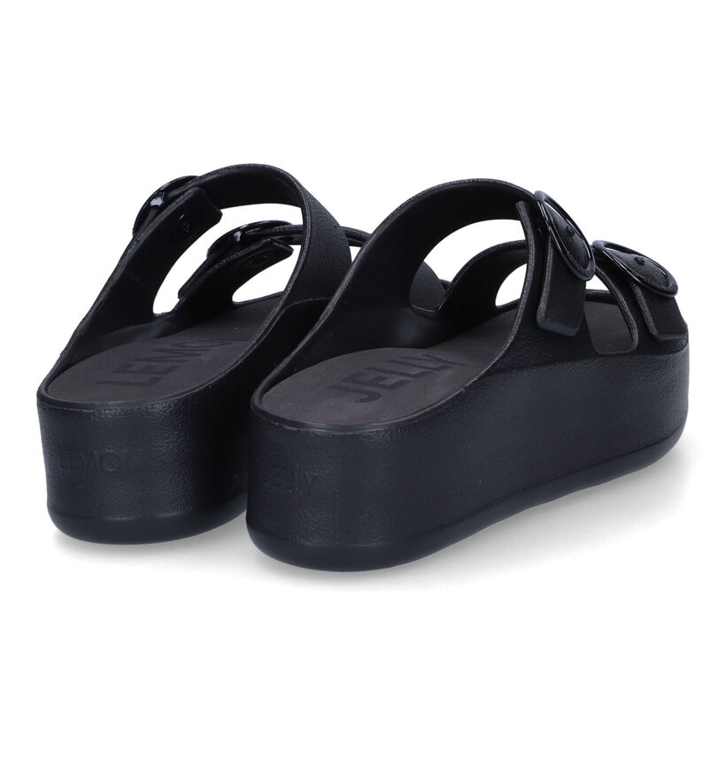 Lemon Jelly Gaia Zwarte Badslippers voor dames (310270) - geschikt voor steunzolen