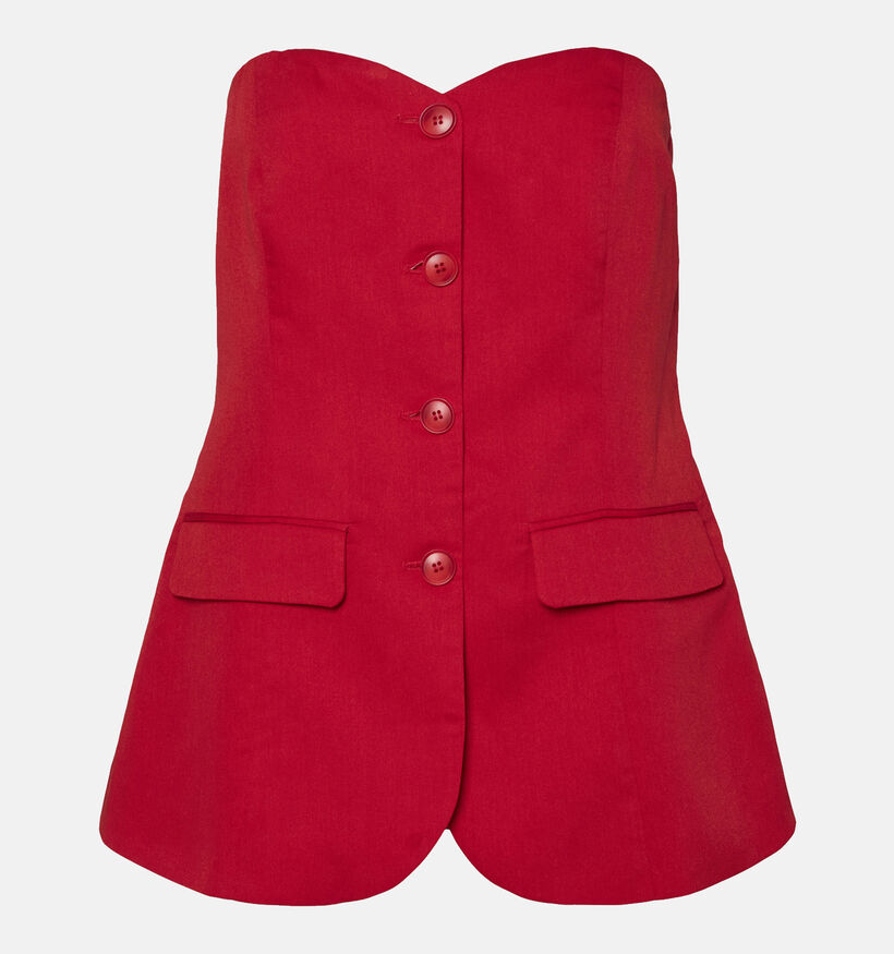 Pieces Odette Rode Kostuumgilet voor dames (354095)