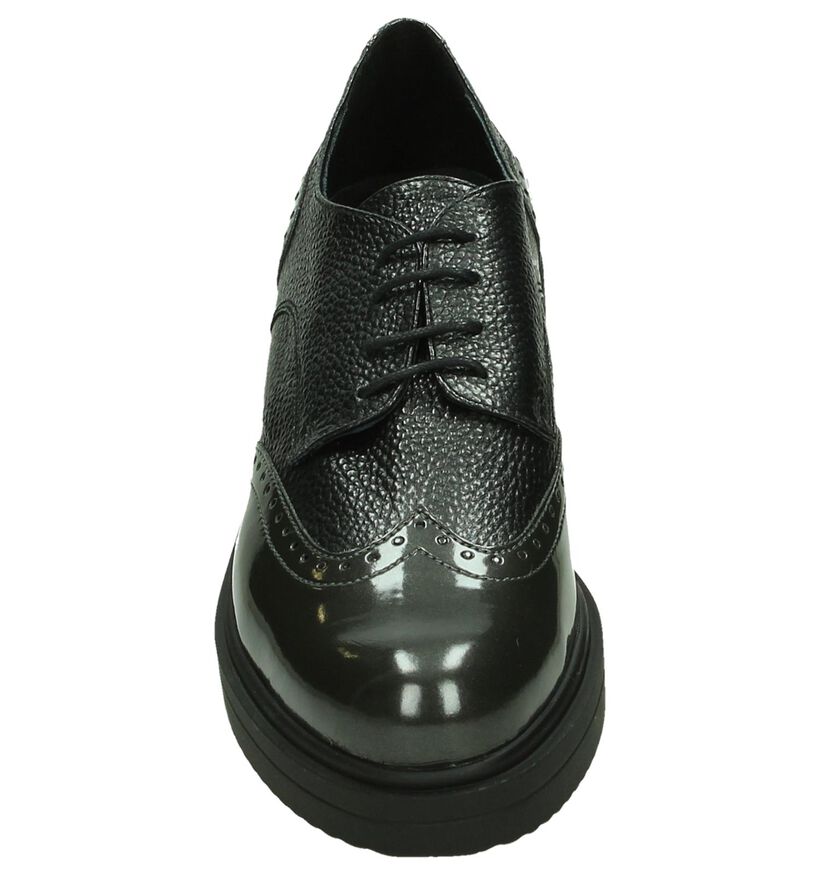 Hampton Bays Chaussures à lacets en Gris foncé en cuir (182946)
