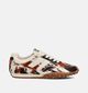 Laurent David Bruine/Witte Veterschoenen voor dames (365036) - geschikt voor steunzolen