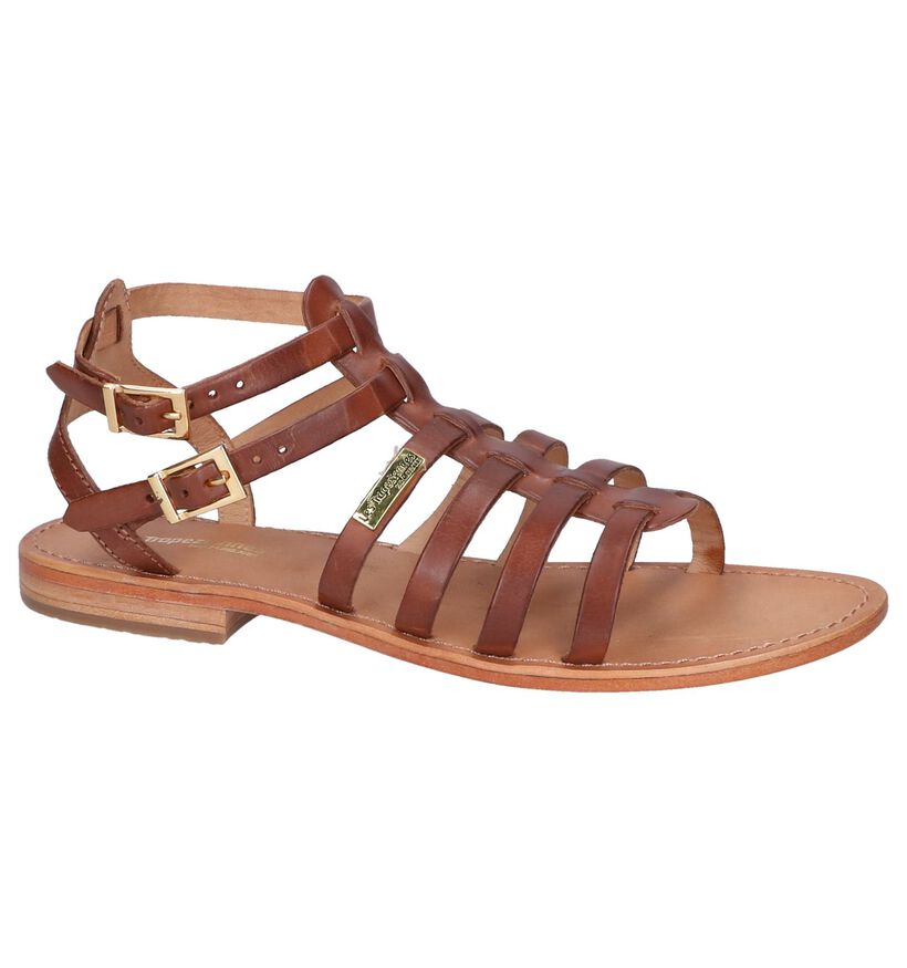 Cognac Sandalen Les Tropeziennes Hireca in leer (244383)