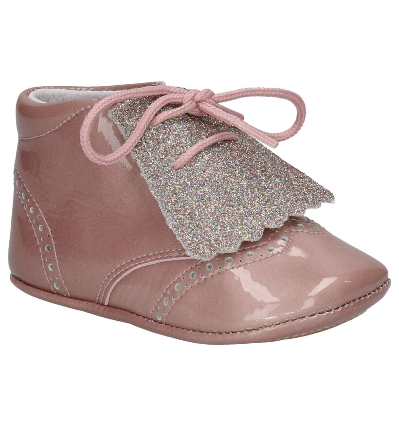 Beberlis Chaussons pour bébé en Rose en verni (258908)