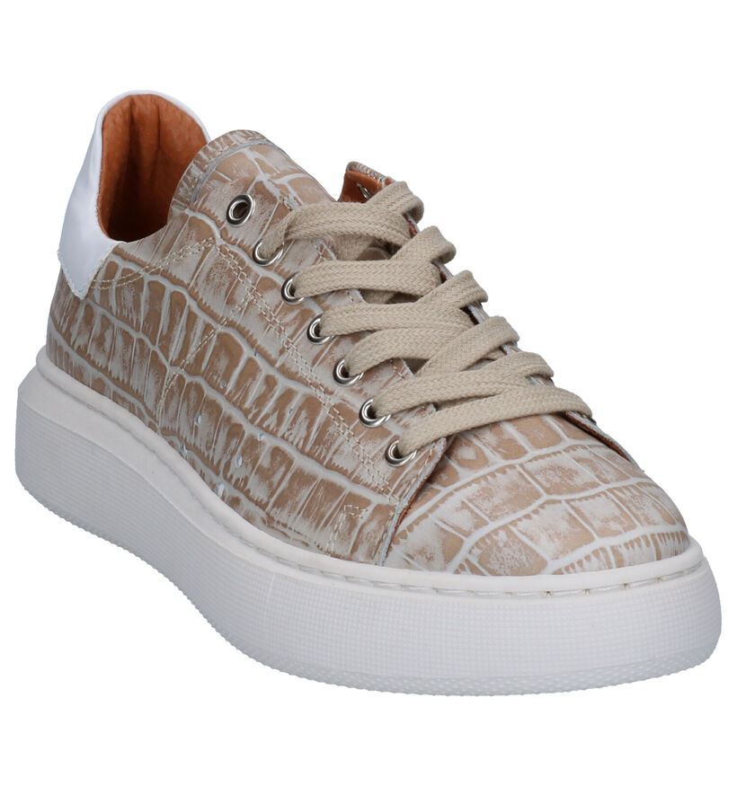 Tango Ingeborg Beige Veterschoenen in leer (275192)